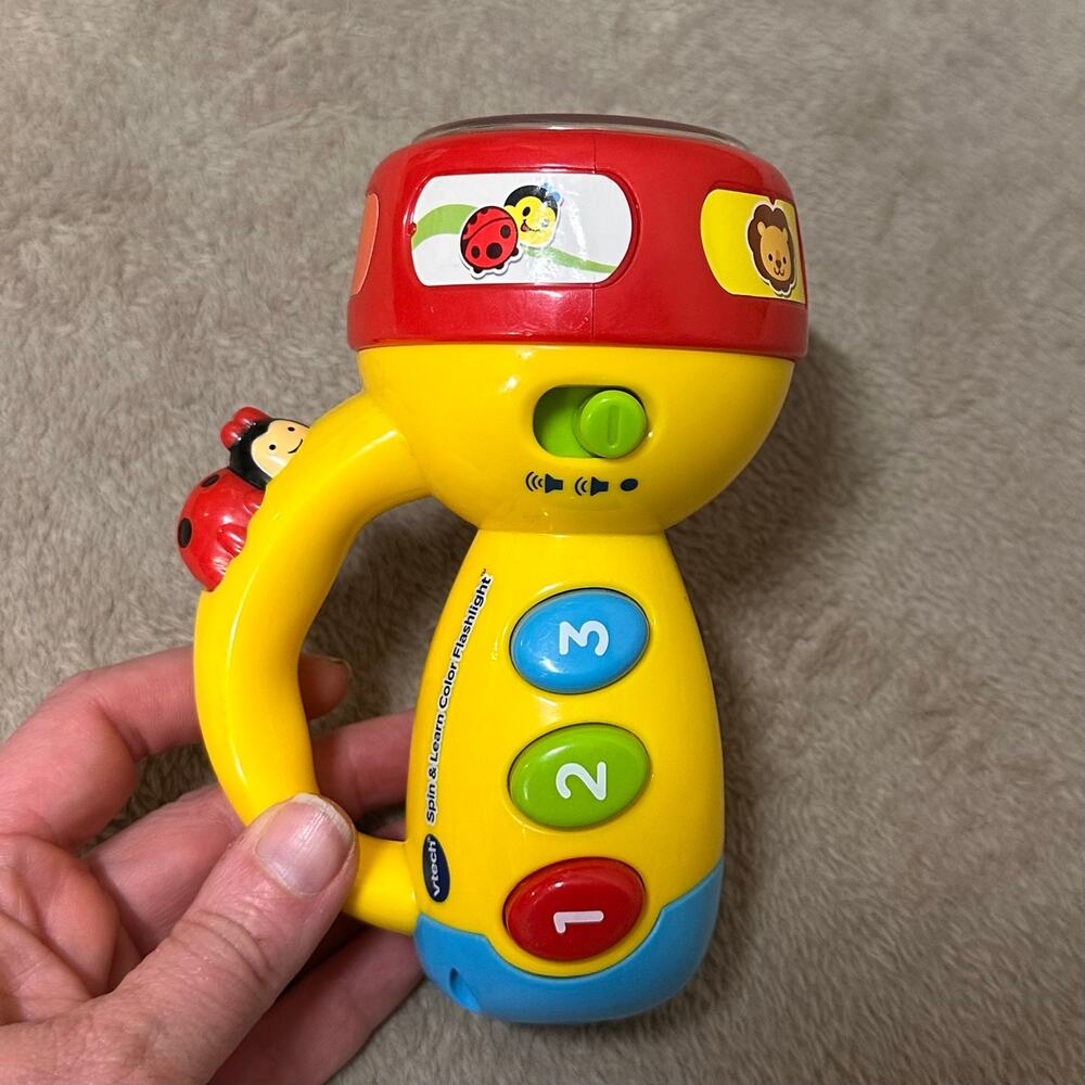 VTech Spin & Learn Color Flashlight Baby Toy Lights & Sounds Tested Works - Picture 6 of 8